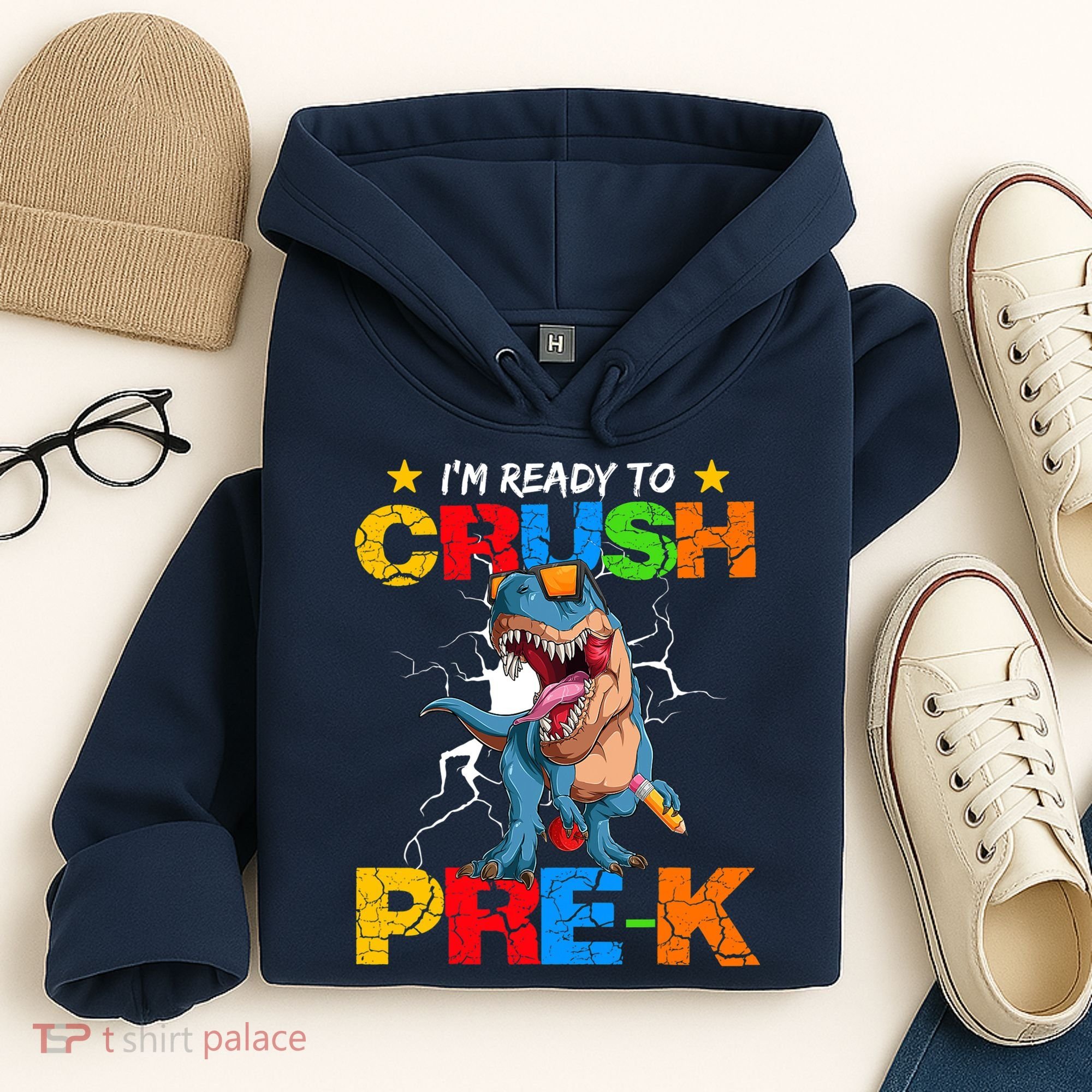 I'm Ready To Crush Pre K Dinosaur Back To School Hoodie