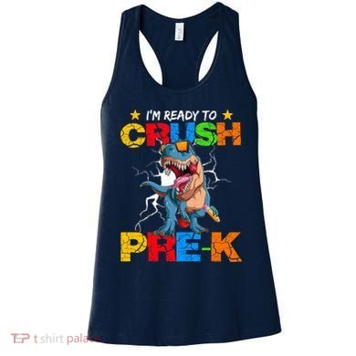 I'm Ready To Crush Pre K Dinosaur Back To School Women's Tank Top