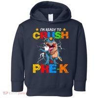I'm Ready To Crush Pre K Dinosaur Back To School Toddler Hoodie thumb 0