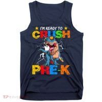 I'm Ready To Crush Pre K Dinosaur Back To School Tank Top thumb 0