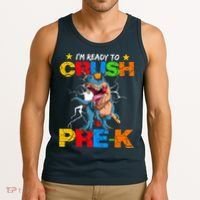 I'm Ready To Crush Pre K Dinosaur Back To School Tank Top thumb 3