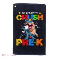 I'm Ready To Crush Pre K Dinosaur Back To School Golf Towel thumb 0