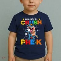 I'm Ready To Crush Pre K Dinosaur Back To School Toddler T-Shirt thumb 2