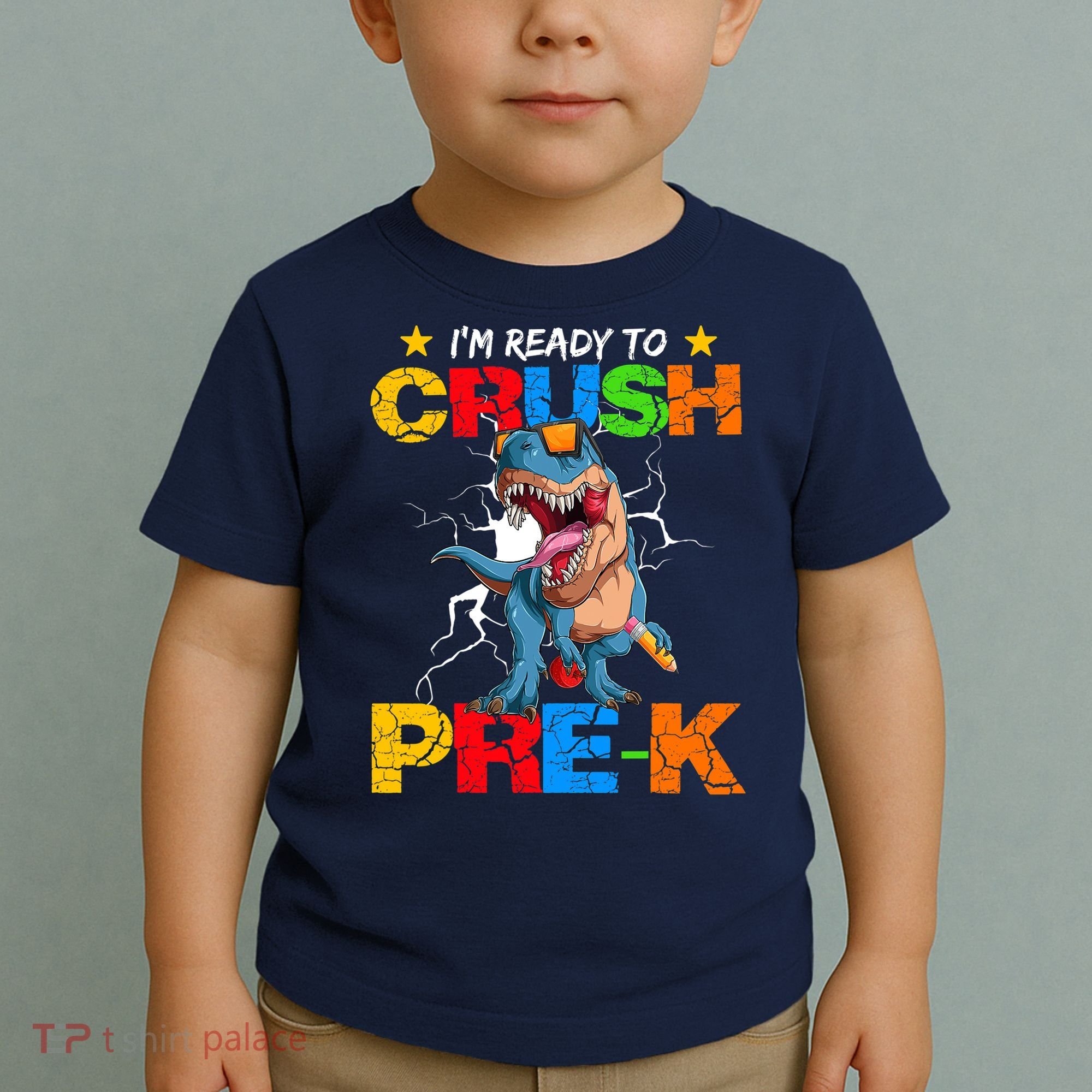 I'm Ready To Crush Pre K Dinosaur Back To School Toddler T-Shirt