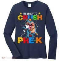 I'm Ready To Crush Pre K Dinosaur Back To School Women's Long Sleeve Shirt thumb 0
