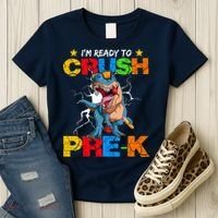 I'm Ready To Crush Pre K Dinosaur Back To School Women's T-Shirt thumb 3