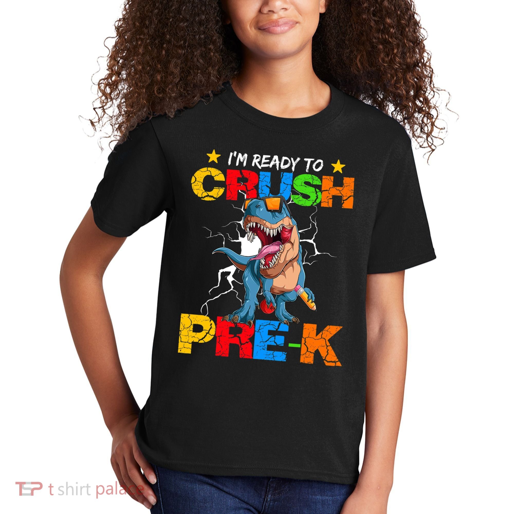 I'm Ready To Crush Pre K Dinosaur Back To School Kids T-Shirt