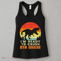 Im Ready To Crush 8th Grade Trex Dino Retro First Day Women's Tank Top thumb 3