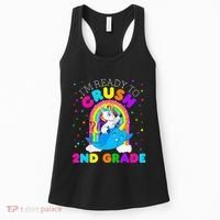 Im Ready To Crush 2nd Grade Unicorn First Day Of School Women's Tank Top thumb 0