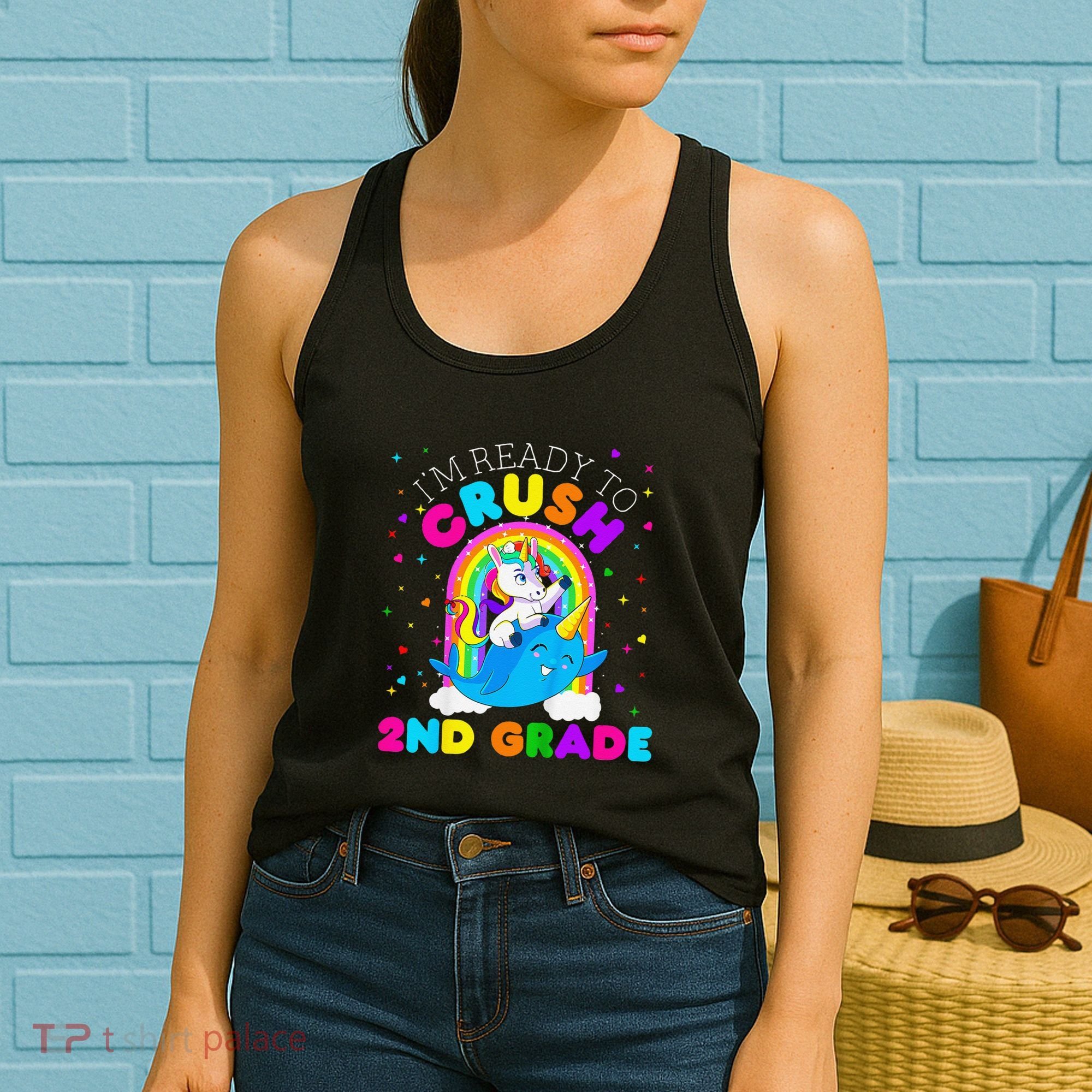 Im Ready To Crush 2nd Grade Unicorn First Day Of School Women's Tank Top