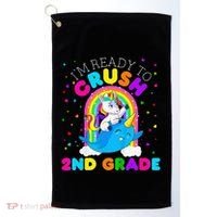 Im Ready To Crush 2nd Grade Unicorn First Day Of School Golf Towel thumb 0