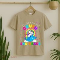 Im Ready To Crush 2nd Grade Unicorn First Day Of School T-Shirt thumb 2