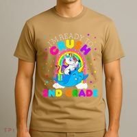 Im Ready To Crush 2nd Grade Unicorn First Day Of School T-Shirt thumb 3