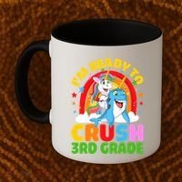Im Ready To Crush 3Rd Grade Unicorn Narwhal Back To School Gift Coffee Mug thumb 2