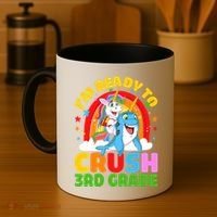Im Ready To Crush 3Rd Grade Unicorn Narwhal Back To School Gift Coffee Mug thumb 4