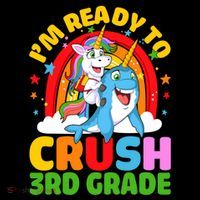 Im Ready To Crush 3Rd Grade Unicorn Narwhal Back To School Gift Coffee Mug thumb 5