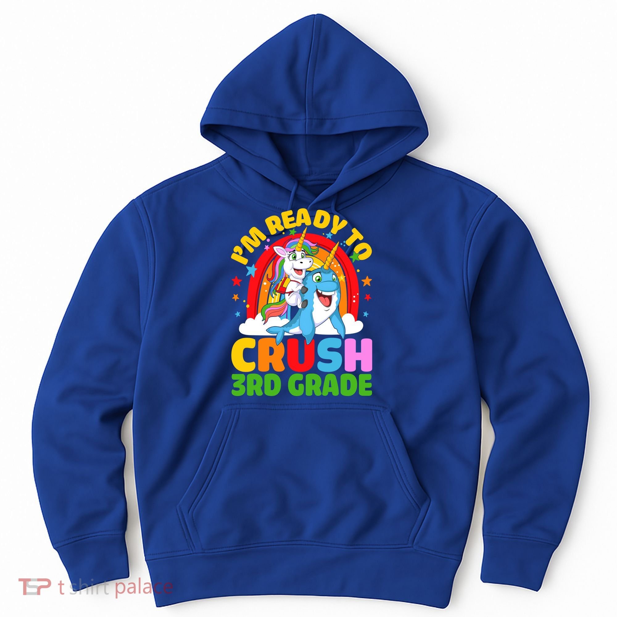 Im Ready To Crush 3Rd Grade Unicorn Narwhal Back To School Gift Hoodie
