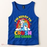 Im Ready To Crush 3Rd Grade Unicorn Narwhal Back To School Gift Tank Top thumb 2