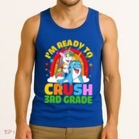Im Ready To Crush 3Rd Grade Unicorn Narwhal Back To School Gift Tank Top thumb 3