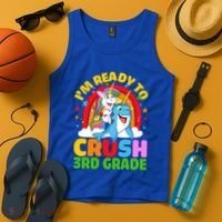 Im Ready To Crush 3Rd Grade Unicorn Narwhal Back To School Gift Tank Top thumb 4