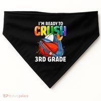 Im Ready To Crush 3rd Grade Basketball Back To School USA-Made Doggie Bandana thumb 0