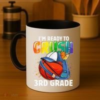 Im Ready To Crush 3rd Grade Basketball Back To School Coffee Mug thumb 4