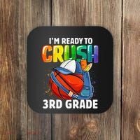 Im Ready To Crush 3rd Grade Basketball Back To School Coaster thumb 0