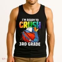 Im Ready To Crush 3rd Grade Basketball Back To School Tank Top thumb 3