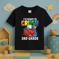 Im Ready To Crush 3rd Grade Basketball Back To School Toddler T-Shirt thumb 3