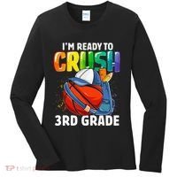 Im Ready To Crush 3rd Grade Basketball Back To School Women's Long Sleeve Shirt thumb 0