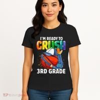 Im Ready To Crush 3rd Grade Basketball Back To School Women's T-Shirt thumb 4