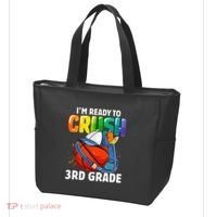 Im Ready To Crush 3rd Grade Basketball Back To School Tote Bag thumb 3