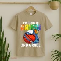 Im Ready To Crush 3rd Grade Basketball Back To School T-Shirt thumb 2