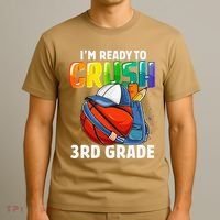 Im Ready To Crush 3rd Grade Basketball Back To School T-Shirt thumb 3