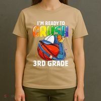 Im Ready To Crush 3rd Grade Basketball Back To School T-Shirt thumb 4