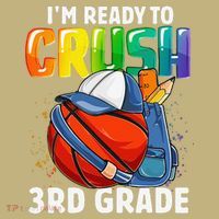 Im Ready To Crush 3rd Grade Basketball Back To School Mousepad thumb 1