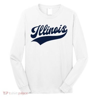 Illinois Retro Throwback Design Classic Long Sleeve Shirt