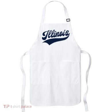 Illinois Retro Throwback Design Classic Apron