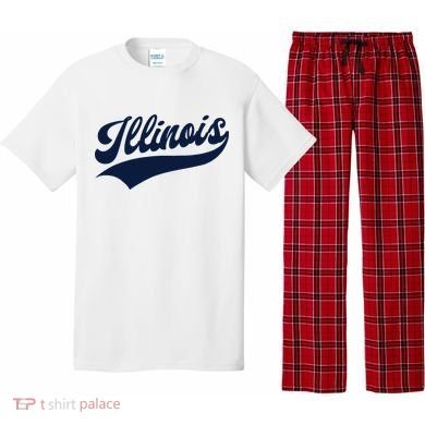 Illinois Retro Throwback Design Classic Pajama Set