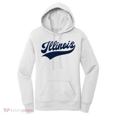 Illinois Retro Throwback Design Classic Women's Hoodie