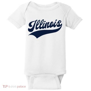 Illinois Retro Throwback Design Classic Baby Bodysuit