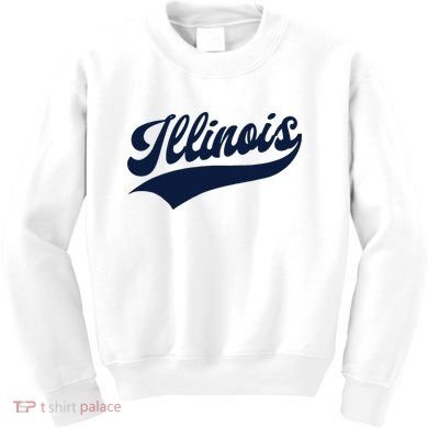 Illinois Retro Throwback Design Classic Kids Sweatshirt
