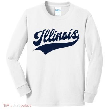 Illinois Retro Throwback Design Classic Kids Long Sleeve Shirt