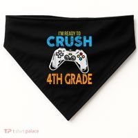 Im Ready To Crush 4th Grade Video Game Back To School USA-Made Doggie Bandana thumb 0