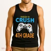 Im Ready To Crush 4th Grade Video Game Back To School Tank Top thumb 3
