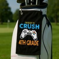 Im Ready To Crush 4th Grade Video Game Back To School Golf Towel thumb 2