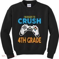 Im Ready To Crush 4th Grade Video Game Back To School Kids Sweatshirt thumb 0