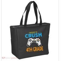 Im Ready To Crush 4th Grade Video Game Back To School Tote Bag thumb 2