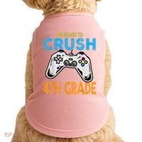 Im Ready To Crush 4th Grade Video Game Back To School Doggie Tank thumb 0