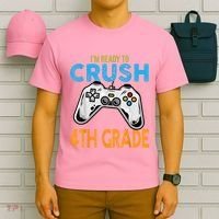 Im Ready To Crush 4th Grade Video Game Back To School T-Shirt thumb 6